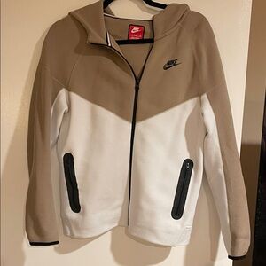 Nike Tech Boy's Utility Jacket in Tan and White